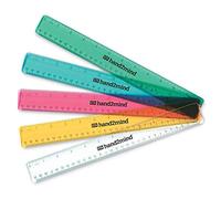hand2mind Righelli infrangibili, in plastica, trasparenti, 30,5 cm, confezione da 10