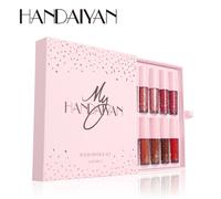 Handaiyan Set Di Gloss Labbra 6 Pezzi Gel Opaco Impermeabile Lunga Durata