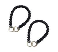 Handbag Handle, Handbag Chain, Bag Strap, Bag Ornaments, Replacement Chains, Black Beads with Gold Buttons, Handbags, Wallets, Clutches (2 Pieces)
