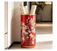 Handbemalter Schirmständer Mit Rutschfester Basis, Dekorative Keramikvase | Porta Bastone Da Passeggio Indipendente, Secchio Portaoggetti Cilindrico, Applicazione Manuale,