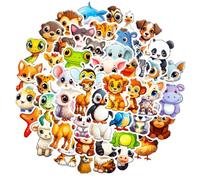 Handbook Decorative Animal Decals, 50 Sheets Waterproof Adhesive Figure