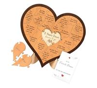 Handcrafte - Puzzle da scrivania in legno a forma di cuore, per coppie che commemorano il loro primo o terzo anniversario