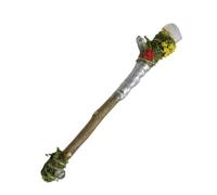 Handcrafted Crystal Wand: The Crystal Wand embellished with artificial | Handcrafted Crystal Wand: The Crystal Wand embellished with artificial moss and flowers features a captivating appearance