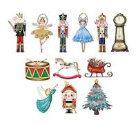 Handcrafted Nutcracker Tree Ornament, Nutcracker Hanging Tree Ornament, Nutcracker Christmas Decor For Tree, Nutcracker Themed Christmas Ornaments, Festive Nutcracker Ornaments, Nutcracker Christmas