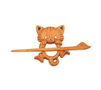 Handcrafted Wooden Brooch Pin - Animal Design Corsage With Secure Backing | Decorative Lapel Pin For Apparel, Jacket, Coat, Sweater, Scarf, Shawl, Collar, Banquet And Party Events