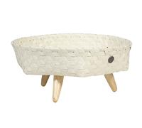 Handed by Cestello ECRU WHITE In Legno Supporto Salvaspazio Con 3 Gambe, 1 Pezzo