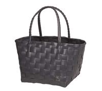 Handed By Shopper Paris Grigio Scuro Borsa Cestino Intrecciata Plastica