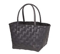 Handed By Shopper Paris Grigio Scuro Borsa Cestino Intrecciata Plastica
