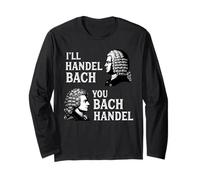 Handel Bach Gioco di Parole Compositore Classico Umorismo Maglia a Manica