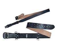 handembroideryuk Sam Browne Belt, Sam Brown Tracolla Pelle NERA, Nero , 86 cm