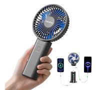 HandFan Ventilatore portatile silenzioso da 10.000 mAh, 11,4 cm, portatile, pieghevole, a 180°, con cordino, base per Disney, viaggi, concerti, spiaggia, ufficio