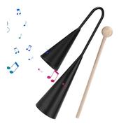 Handheld Agogo Bell, Instrument, Two-Tone, Wooden Stick