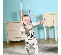 Handheld Bambino Camminatore con Campane auto-adattabili, Redini primi passi A passeggio Apprendimento Assistente imbracatura aiutante per 6-24 mesi Baby Ragazzi & Ragazze -Grigio