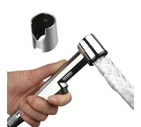 Handheld Bidet Sprayer - ABS 18.3cm, Toilet Hose Sprayer, Chrome Finish | Adjustable Nozzle, Ergonomic Cleaning Tool, Built-In Alarm Design For Bathroom, Home, Washroom, Personal Hygiene