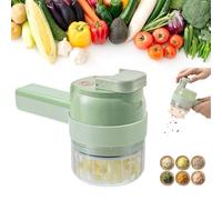 Handheld Choppers, 4 in 1 Electric Vegetable Chopper, Smart Kitchen Appliances for Pepper, Garlic, Onion, Celery & Meat (Wireless and Waterproof)