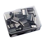 Handheld Clamp Pusher Refill Clip Stationery for Organizing Files Metal Material (50Pcs Refill Clips)