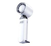 Handheld Fan, Bladeless Desk Blower, Quiet 100-Speed Rechargeable, Cooling Gadget For Travelling, Camping, Beach, Bedroom, Wedding, Festival, Makeup, Indoor And Outdoor Uses, White And Purple