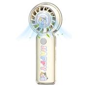 Handheld Fan, Mini Portable Handheld Fan, Adjustable Rechargeable Fans, USB Rechargeable 3-Speed Cartoon Cute Summer Tool | Personal Fans, 3 Speed For Beach Vacation Outdoor Indoor Travel Home Office