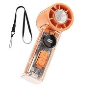 Handheld Fan - Portable Battery Powered Cooling Device, Digital Display Personal Fan, Long Lasting Cell High Velocity Airflow, Variable Speed Control Handheld Air Circulator for Outdoor Summer