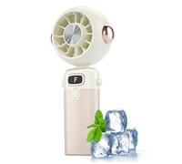 Handheld Fan Portable Ventilator, Rechargeable Personal Cooling Device with Quiet Airflow Function for Travel Outdoor Summer Car Desk Baby Stroller Home Use 8x4.5x17.5cm/3.15x1.77x6.89 inches