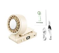 Handheld Fan Rechargeable - 4-in-1 Mini Clip Fan | 5-Speed LED Digital Display | Powerful Personal Fans | For Outdoor, Travel, Camping, Beach, Sports, Desk, Hiking, Fishing, Summer, Offices