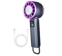 Handheld Fan, USB ricaricabile 2000 mAh Lightweight Desk Fan, 5 modalità, Foldable High Speed Airflow, portatile a lunga durata della batteria, ideale per spiaggia all'aperto, dimensioni: 7,32 x 2,36