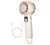 Handheld Fan, USB ricaricabile 2000 mAh Lightweight Desk Fan, 5 modalità, Foldable High Speed Airflow, portatile a lunga durata della batteria, ideale per spiaggia all'aperto, dimensioni: 7,32 x 2,36