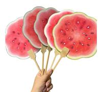 Handheld Fans - Watermelon Paper Fan Set | Round Summer Cooling Fans