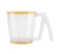 Handheld Flour Sifter | One - Press Sifting for Baking Powder & Sugar | Food - Grade Cup Sieve with Lid for Flour Storage/Cake Decorating/Kitchens | 16cm Sturdy Baking Tool