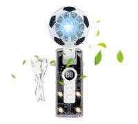 Handheld Football Fan, Rechargeable Cooling Device, Compact Portable Electric Fan, Strong Airflow Quiet Motor for Stadium Use Fans Spectators Concerts Gym Camping Beach Travel Outdoor