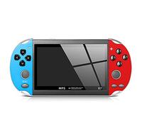 Handheld Game Console, 4.1 Inch Screen Handheld Games Consoles Built In 10000+ Games, Rechargeable Hand Held Game Consoles, Game Console Support Video Music E-Book Headphones(Red) (red blue)