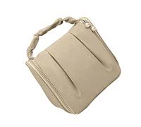Handheld Makeup Bag, Csmetic Tiletry Case, Prtable Hanging Multifunctinal Waterprf Makeup Bag fr Business Trips, Travel, Gym (Color : Beige)