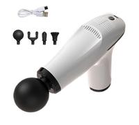 Handheld Muscle Massager | Electric Percussion Device - Quiet Sport with 4 Attachments for Recovery, Deep Fascial Massage, Home, Relaxation, Portatile & Easy to Use