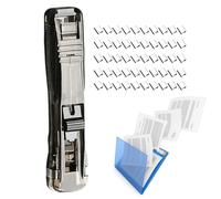 Handheld Paper Dispenser, Refillable Clip Organizer, Document Holder with Easy Refill, Offices Paper Clamp Tool Set, Desk Filing Device with Compact Design, Study Supply Kit for Classroom and College