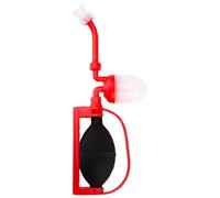 Handheld Plant Pollinator, Manual Flower Pollination Tool, Precision Gardening Stick, Lightweight Fruit Tree Breeding Aid, Reusable Soft Brush Device, for Yard, Farm, Greenhouse, 29cm Red, Rubber