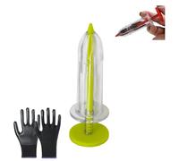 Handheld Seed Planter Tool for Tiny Seeds, Adjustable Manual Seed Spreader & Dispenser for Precise Sowing in Garden, Patio, or Potted Plants (Green)