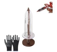 Handheld Seed Planter Tool for Tiny Seeds, Adjustable Manual Seed Spreader & Dispenser for Precise Sowing in Garden, Patio, or Potted Plants (Brown)