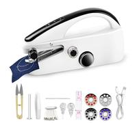 Handheld Sewing Machine, Easy to Use Portable Electric Mini Sewing Machines for Beginners with Two Speeds, with Complete Accessories Kit, Suitable for Home, Travel and DIY(White)