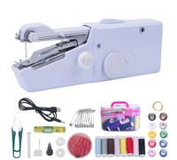 Handheld Sewing Machines, Portable Cordless Hand Held Sewing Machine, for Adults and Beginners, Small Manual Handy Stitch Tool, for Clothes, Curtains Meets Sewings Needs (White,Advanced style)
