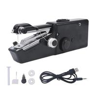 Handheld Sewing Machines, Portable Cordless Hand Held Sewing Machine, for Adults and Beginners, Small Manual Handy Stitch Tool, for Clothes, Curtains Meets Sewings Needs (Black,Basic style)