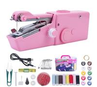 Handheld Sewing Machines, Portable Cordless Hand Held Sewing Machine, for Adults and Beginners, Small Manual Handy Stitch Tool, for Clothes, Curtains Meets Sewings Needs (Pink,Advanced style)