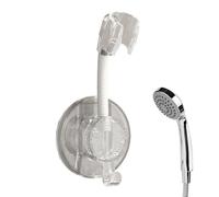 Handheld Shower Holder, Rotatable Bracket, No-Drill Wand Mount, Adjustable Ergonomic Stand, Tool-Frees Installation for Bathroom, Apartment, Dorm, Hotel, Renter-Friendly Shower Accessory
