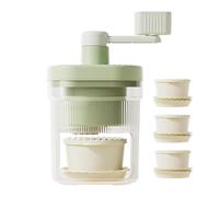 Handheld Snow Ice Machine - Portable Hand-Cranked Snowcone Maker With Cups | Stainless Steel Dessert Shaved Ice Maker | For Home Drink Cocktail Party Bar Kitchen Kids Treat Beginners