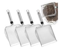 Handheld Soil Sifter Set, 4-Piece Dirt Screen Handle, Multi-Purpose Sorting Tool, 29x14x10cm, for Composting, Gold Mining, Rockhounding, Bonsai Care, Landscaping, Beachcombing