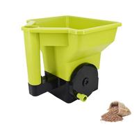 Handheld Spreader Planting Tool,Reusable Garden Supplies Fertilizer Spreader,Portable Lawn Spreader,Large Space Capacity Broadcast Fertilizer Spreader Garden Seeder for Residential Farm (Yellow)