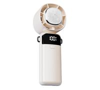 Handheld Turbo Fan - Small Pocket Blower, Quiet Personal Ventilator | LED Speed Display Screen, Battery Operated Mini Airflow Cooler With For Desk Bedroom Travel Beach