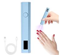 Handheld UV Light Nails, Small Rechargeable Pen with LED Display, 2 Timers Handheld Glue Dryer, Professional Cordless Lamp, Ideal Gel Polish, Manicures, and At-Home Nail Care for Women