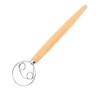 Handheld Whisk - Bread Dough Mixer Hand Tool | Danish Dough Whisk, Stainless Steel Rotary Egg Mixing Beater, Kitchen Hand Mixing Tool, Manual Egg Beater, Kitchen Bread Making Tools and Supplies