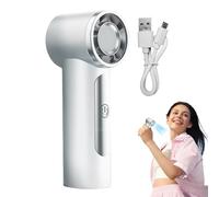 Handheld Wind Fan, Personal Air Cooler, Strong Wind Fan, Quiet, Compact Build, Rechargeable Battery, Easy to Carry, Perfect for Makeup, Weddings, Travel, Sports, Outdoors