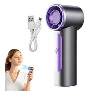 Handheld Wind Fan, Personal Airflow Device, Strong Wind Output, Quiet Motor Design, Compact Rechargeable Build, Perfect for Outdoor Travel, Makeup Touch-Ups, Weddings and Sports Events
